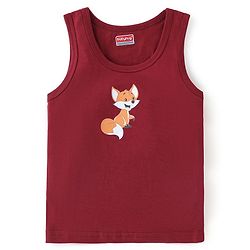 Babyhug 100% Cotton Knit Sleeveless Sando Fox Print Pack of 3 - Multicolour