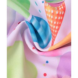 Babyhug Sleeveless Frock Swimsuit Ice Cream Print - Pink