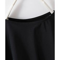 Babyhug Half Sleeves Frock Swimsuit - Black