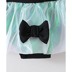 Babyhug Sleeveless Frock Swimsuit Bow Appliques -Black