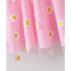 Babyhug Sleeveless Frock Swimsuit with Shorts Floral Print - Pink