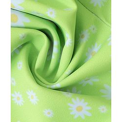 Babyhug Sleeveless Frock Swimsuit with Shorts Floral Print - Green