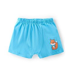 Babyhug 100% Cotton Trunk Jungle Animals Printed Pack of 3 - Blue