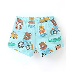 Babyhug 100% Cotton Knit Regular Trunks Tiger Print Pack of 3 - Multicolour