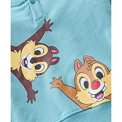 Babyhug Cotton Full Sleeves Sweatshirt With Hood & Chip N Dale Graphics - Blue