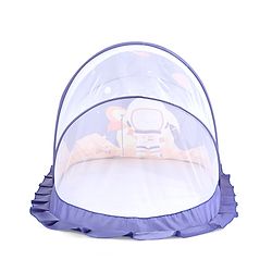 Babyhug  Foldable Printed Mosquito Net Large Size Astronaut Theme- Blue