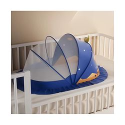 Babyhug  Foldable Printed Mosquito Net Small Size Astronaut Theme- Blue