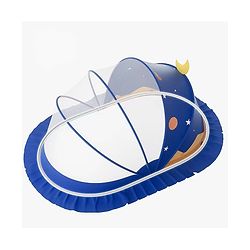 Babyhug  Foldable Printed Mosquito Net Small Size Astronaut Theme- Blue