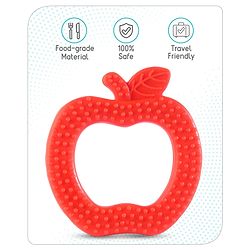 Babyhug Apple Shaped Silicone Teether - Red