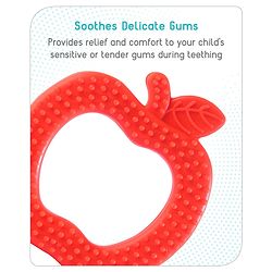 Babyhug Apple Shaped Silicone Teether - Red