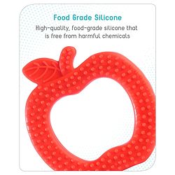 Babyhug Apple Shaped Silicone Teether - Red