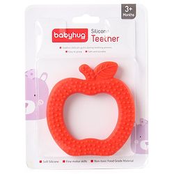 Babyhug Apple Shaped Silicone Teether - Red