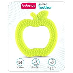 Babyhug Apple Shaped Silicone Teether - Red