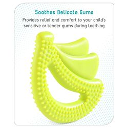 Babyhug  Banana Shaped Silicone Teether - Green