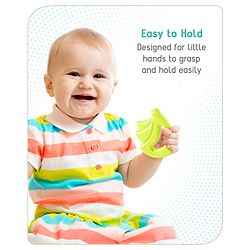 Babyhug  Banana Shaped Silicone Teether - Green