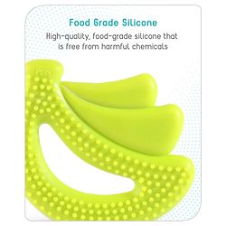 Babyhug  Banana Shaped Silicone Teether - Green