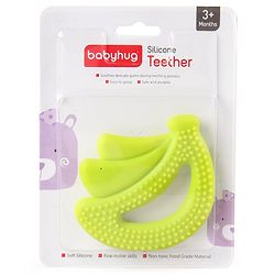 Babyhug  Banana Shaped Silicone Teether - Green