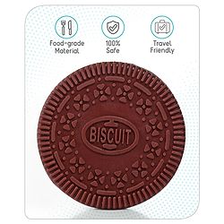 Babyhug Cookie Shaped Silicone Teether - Brown
