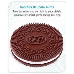 Babyhug Cookie Shaped Silicone Teether - Brown