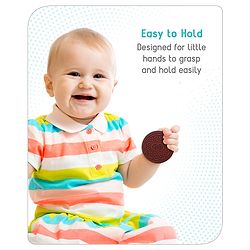 Babyhug Cookie Shaped Silicone Teether - Brown