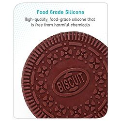 Babyhug Cookie Shaped Silicone Teether - Brown