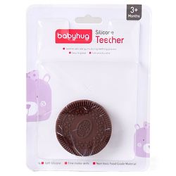 Babyhug Cookie Shaped Silicone Teether - Brown