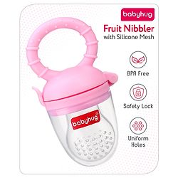 Babyhug Silicone Fruit and Food Nibbler - Pink