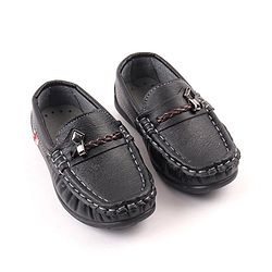Cute Walk by Babyhug Slip On Formal & Party Wear Shoes with Applique - Black