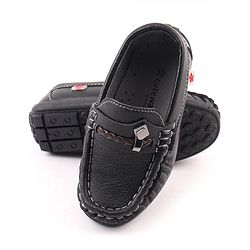 Cute Walk by Babyhug Slip On Formal & Party Wear Shoes with Applique - Black