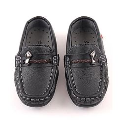 Cute Walk by Babyhug Slip On Formal & Party Wear Shoes with Applique - Black