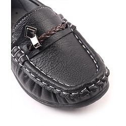 Cute Walk by Babyhug Slip On Formal & Party Wear Shoes with Applique - Black