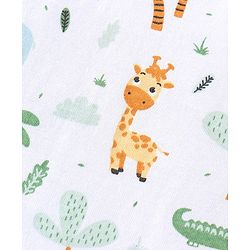 Babyhug 100% Cotton Knit Sleeveless Striped & Giraffe Print Sando Pack Of 3 - Blue White & Yellow