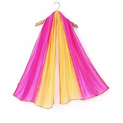 Babyhug Sleeveless Embrodered Choli with Foil Printed Pleated Lehenga and Dupatta - Mustard