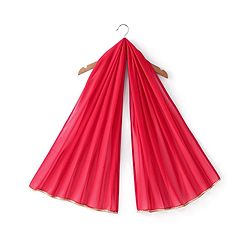 Babyhug Half Sleeves Sequined Embroidered Choli Lehenga and Dupatta Set - Red