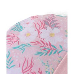 Babyhug 100% Cotton Knit Cap Mittens & Booties Floral Print - Pink