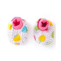 Babyhug 100% Cotton Interlock Knit Cap Mitten & Booties Strawberry Print - Pink & White