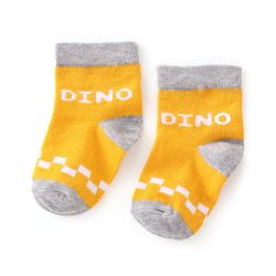 Cute Walk by Babyhug Anti Bacterial Ankle Length Non Terry Socks Avocado Design Pack of 3  - Yellow & Orange