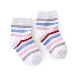 Cutewalk By Babyhug Anti Bacterial Ankle Length Socks Cars Print Pack Of 3 - White & Red