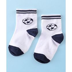 Cute Walk by Babyhug Anti Bacterial Ankle Length Socks Striped Pack Of 5 - White Black & Grey