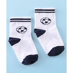 Cute Walk by Babyhug Anti Bacterial Ankle Length Socks Striped Pack Of 5 - White Black & Grey