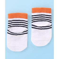 Cute Walk by Babyhug Cotton Knit Anti Bacterial Ankle Length Bear Design Socks Pack of 3 - Multicolour