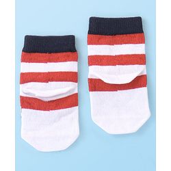 Cute Walk by Babyhug Cotton Knit Anti Bacterial Ankle Length Bear Design Socks Pack of 3 - Multicolour