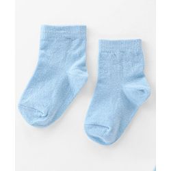 Cutewalk By Babyhug Anti-Bacterial Ankle Length Socks Cars Print Pack Of 3 - Blue & White
