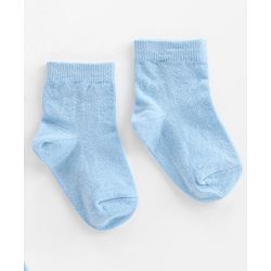 Cutewalk By Babyhug Anti-Bacterial Ankle Length Socks Cars Print Pack Of 3 - Blue & White