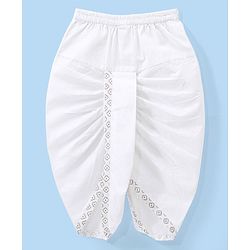 Babyhug Cotton Printed Full Sleeves Kurta with Dhoti Set - White