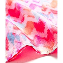Babyhug Woven Full Sleeves Chevron Printed Kurta & Dhoti Set - Pink