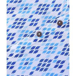 Babyhug Cotton Full Sleeves Lurex Printed Kurta Pyjama Set - Blue