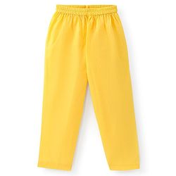 Babyhug 100% Cotton Lurex Full Sleeves Printed Kurta Pyjama Set - Yellow