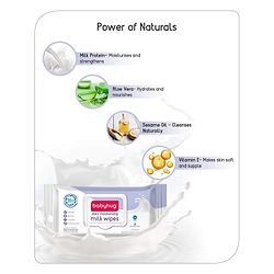 Babyhug Daily Moisturising Milk Wipes Travel Pack of 2 - 24 Pieces each
