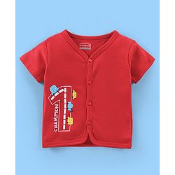 Babyhug 100% Cotton Knit Antibacterial Vest with Star Print Pack of 5 - Multicolour